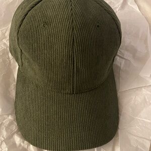 Forever21 Men’s Olive Green Corduroy Baseball Cap NWT